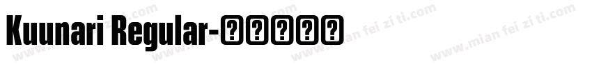 Kuunari Regular字体转换